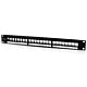 Blank 24 Port Keystone Patch Panel Unshielded – 1U Rack Mount, Unloaded