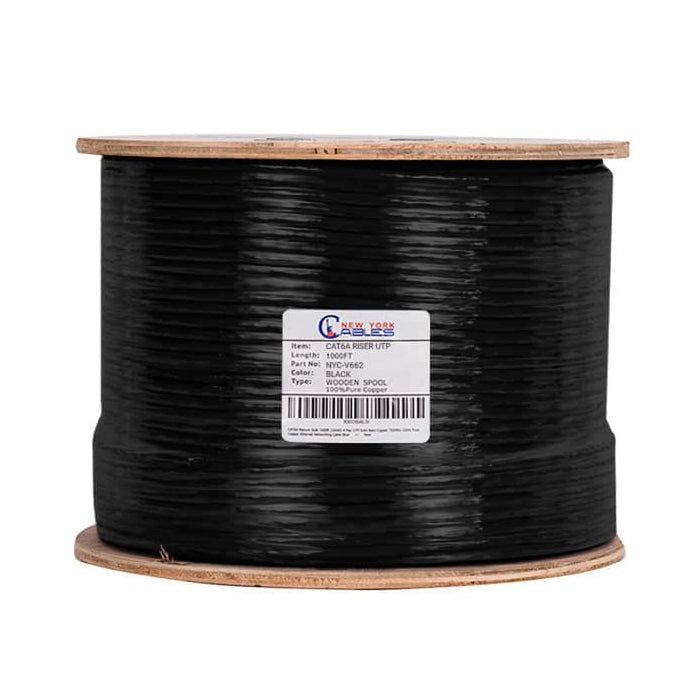 CAT6A Riser UTP UL Listed Solid Bare Copper 1000ft Spool