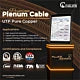 Cat6 Plenum Cable Solid Copper ETL & UL Listed 23AWG CMP Rated PoE++ 1000ft cable Pull Box