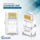 Cat6 Rj45 Crimp Connectors Bulk Transparent