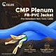 Cat6 Plenum Cable Solid Copper ETL & UL Listed 23AWG CMP Rated PoE++ 1000ft cable Pull Box
