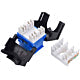 Cat6a Horizontal Keystone Jack UTP, Toolless 180 Degree